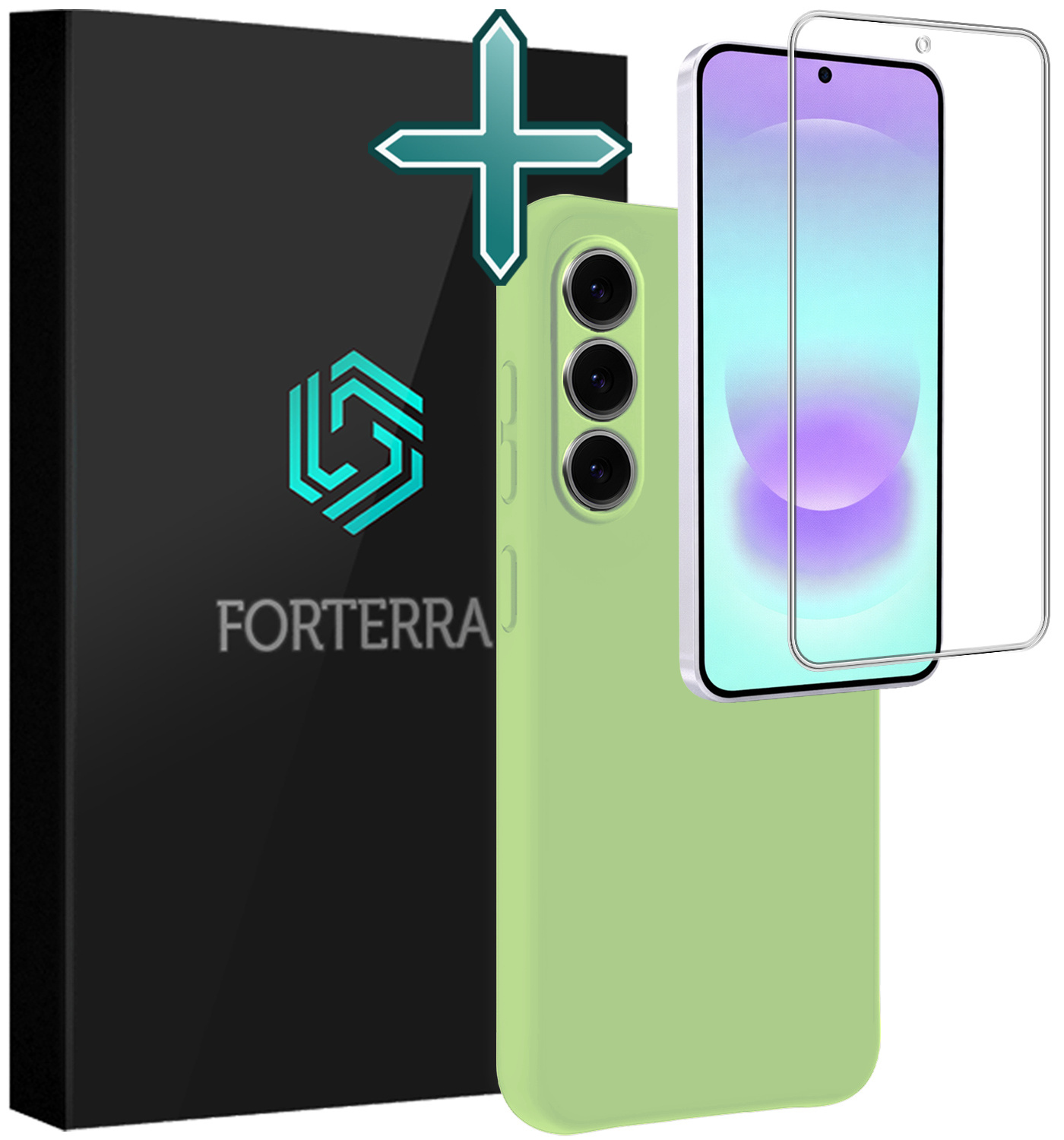 Forterra Forterra Samsung Galaxy A37 Hoesje Siliconen Met Screenprotector - Groen