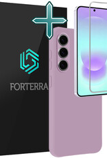 Forterra Forterra Samsung Galaxy A37 Hoesje Siliconen Met Screenprotector - Lila