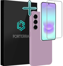 Forterra Forterra Samsung Galaxy A37 Hoesje Siliconen Met Screenprotector - Lila