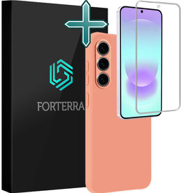Forterra Forterra Samsung Galaxy A37 Hoesje Siliconen Met Screenprotector - Perzik