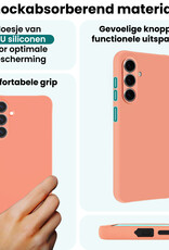 Forterra Forterra Samsung Galaxy A37 Hoesje Siliconen Met Screenprotector - Perzik