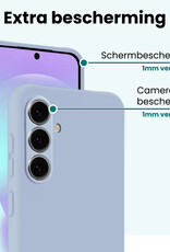 Forterra Forterra Samsung Galaxy A37 Hoesje Siliconen Met 2x Screenprotector - Lichtblauw