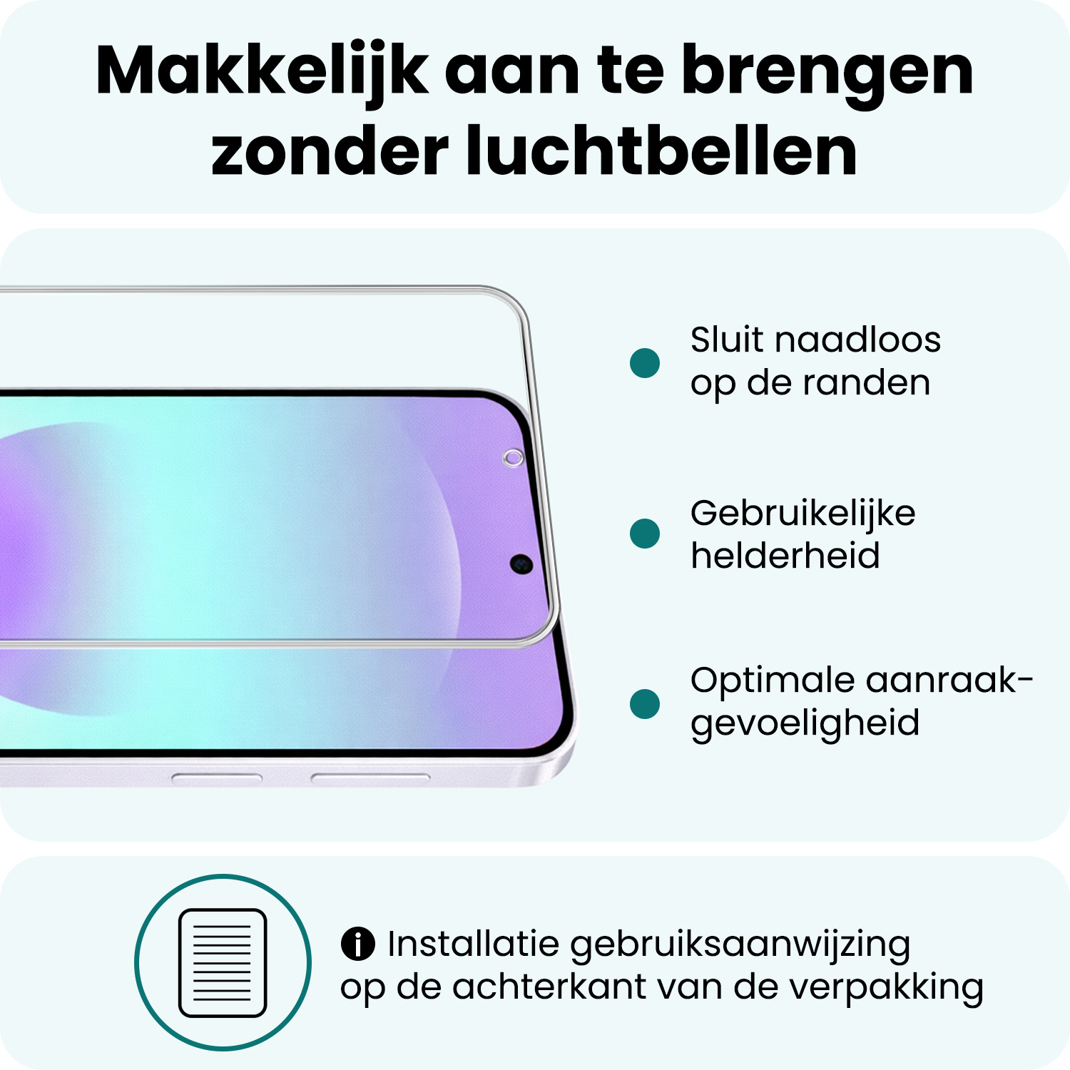 Forterra Forterra Samsung Galaxy A37 Hoesje Siliconen Met 2x Screenprotector - Lichtblauw