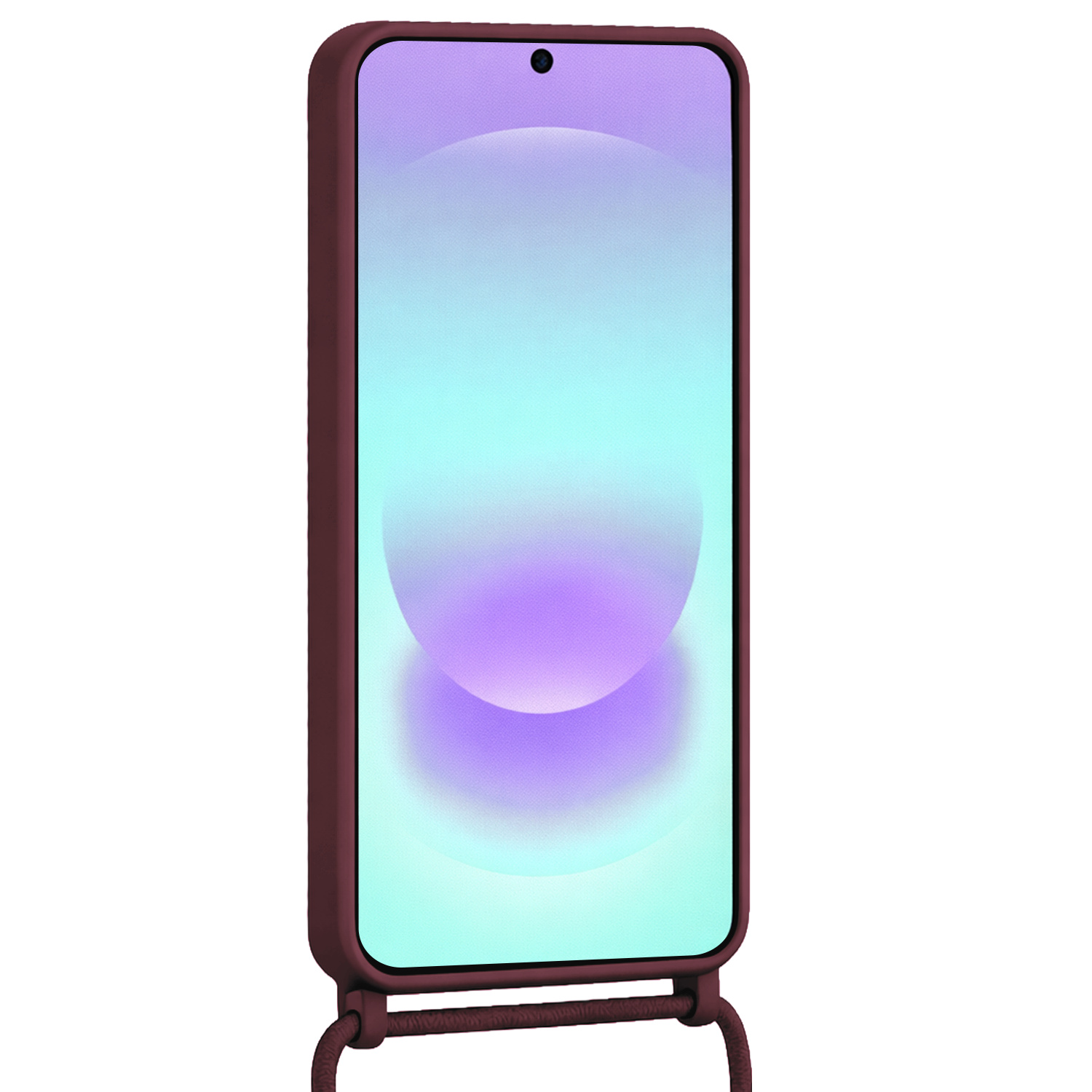 Forterra Forterra Samsung Galaxy A37 Hoesje Pashouder met Koord - Aubergine