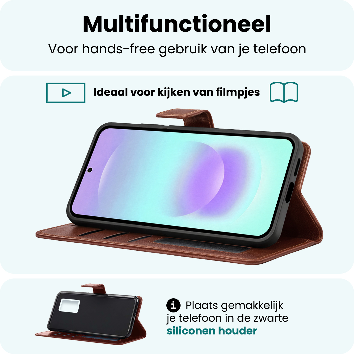 Forterra Forterra Samsung Galaxy A37 Hoesje Bookcase - Bruin