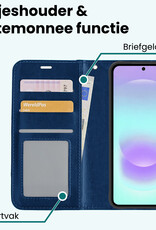 Forterra Forterra Samsung Galaxy A37 Hoesje Bookcase - Donkerblauw