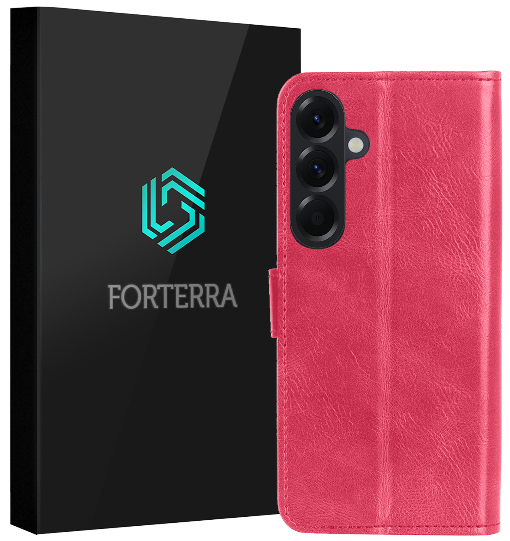 Forterra Forterra Samsung Galaxy A37 Hoesje Bookcase - Donkerroze