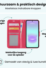 Forterra Forterra Samsung Galaxy A37 Hoesje Bookcase - Donkerroze