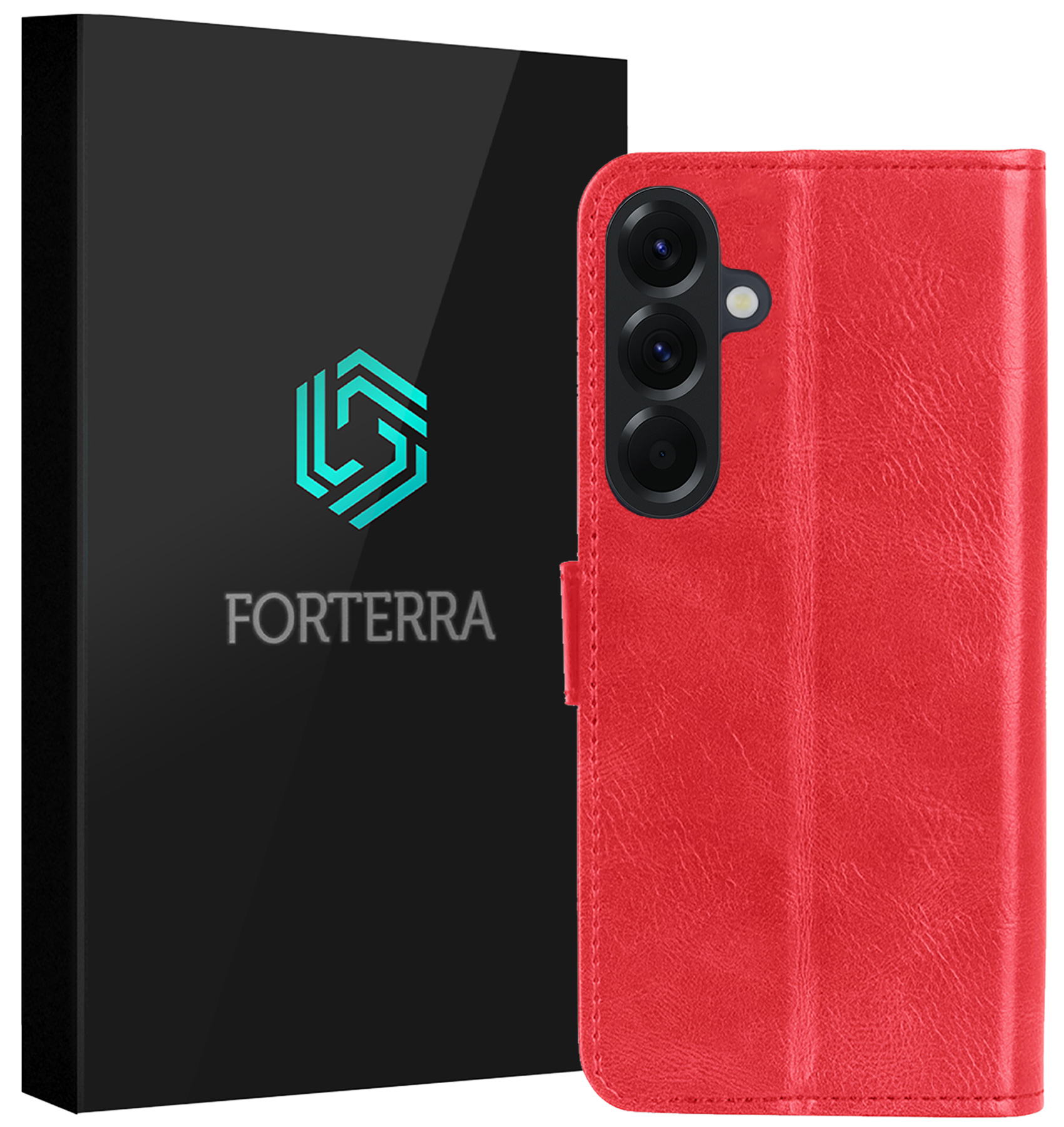 Forterra Forterra Samsung Galaxy A37 Hoesje Bookcase - Rood