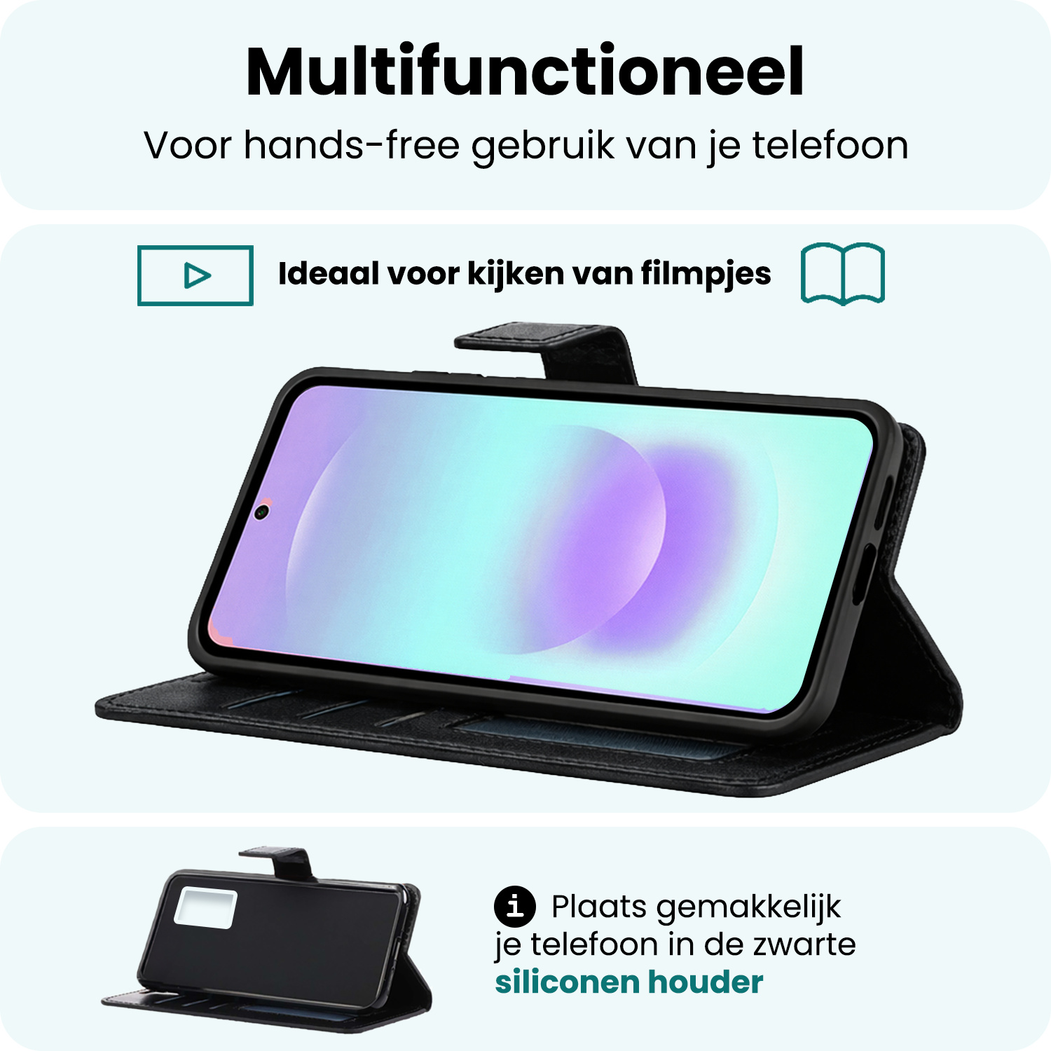 Forterra Forterra Samsung Galaxy A37 Hoesje Bookcase - Zwart