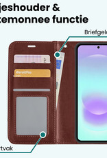 Forterra Forterra Samsung Galaxy A37 Hoesje Bookcase Met Screenprotector - Bruin