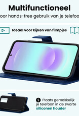 Forterra Forterra Samsung Galaxy A37 Hoesje Bookcase Met Screenprotector - Donkerblauw