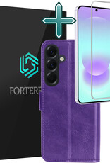 Forterra Forterra Samsung Galaxy A37 Hoesje Bookcase Met Screenprotector - Paars