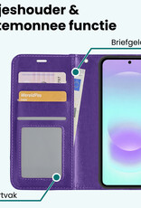 Forterra Forterra Samsung Galaxy A37 Hoesje Bookcase Met Screenprotector - Paars