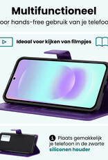 Forterra Forterra Samsung Galaxy A37 Hoesje Bookcase Met Screenprotector - Paars