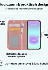 Forterra Forterra Samsung Galaxy A37 Hoesje Bookcase Met Screenprotector - Rose Goud