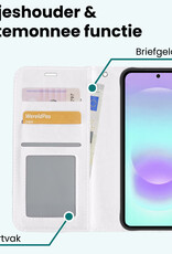Forterra Forterra Samsung Galaxy A37 Hoesje Bookcase Met Screenprotector - Wit