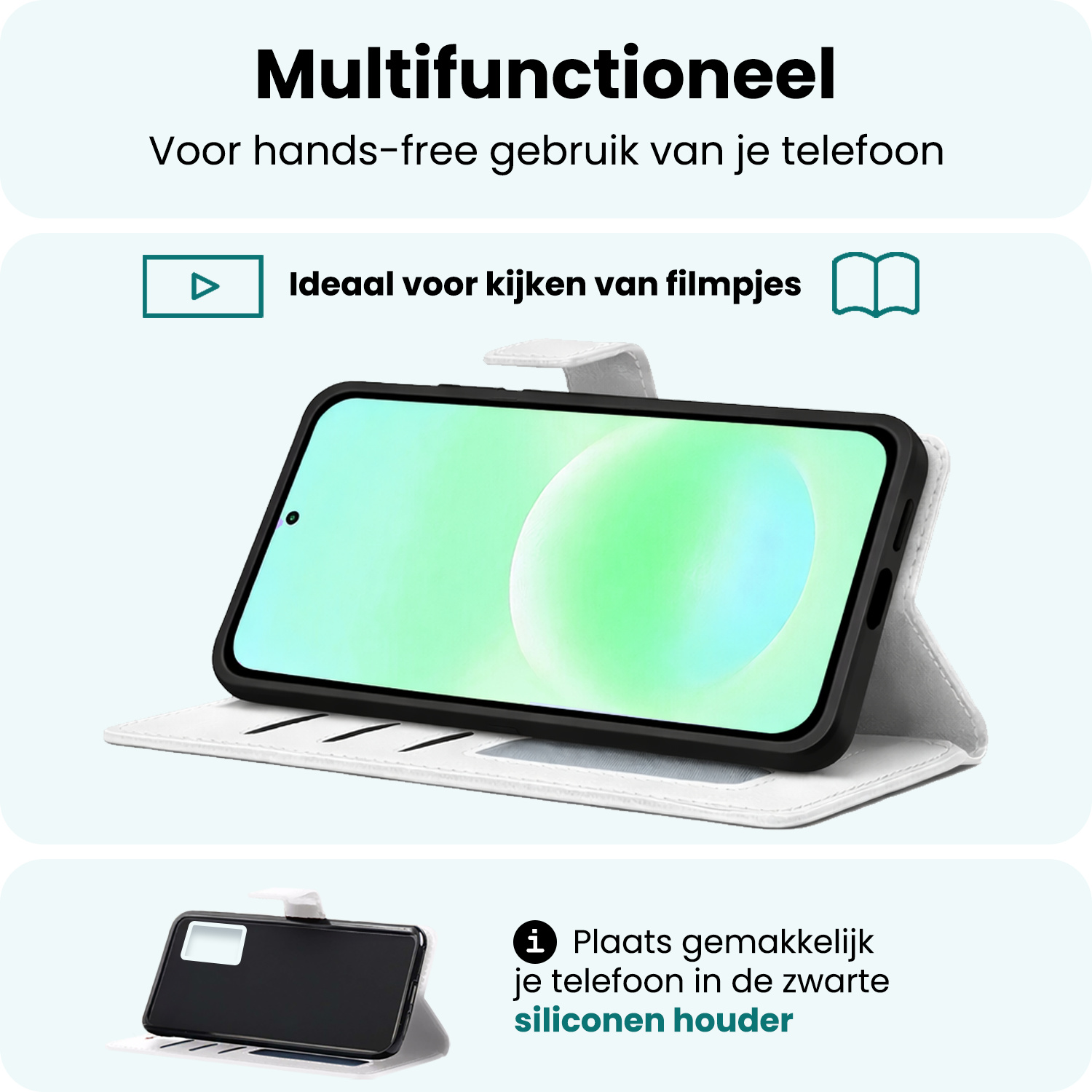 Forterra Forterra Samsung Galaxy A37 Hoesje Bookcase Met Screenprotector - Wit