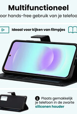 Forterra Forterra Samsung Galaxy A37 Hoesje Bookcase Met Screenprotector - Zwart