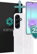 Forterra Forterra Samsung Galaxy A37 Hoesje Bookcase Met 2x Screenprotector - Wit