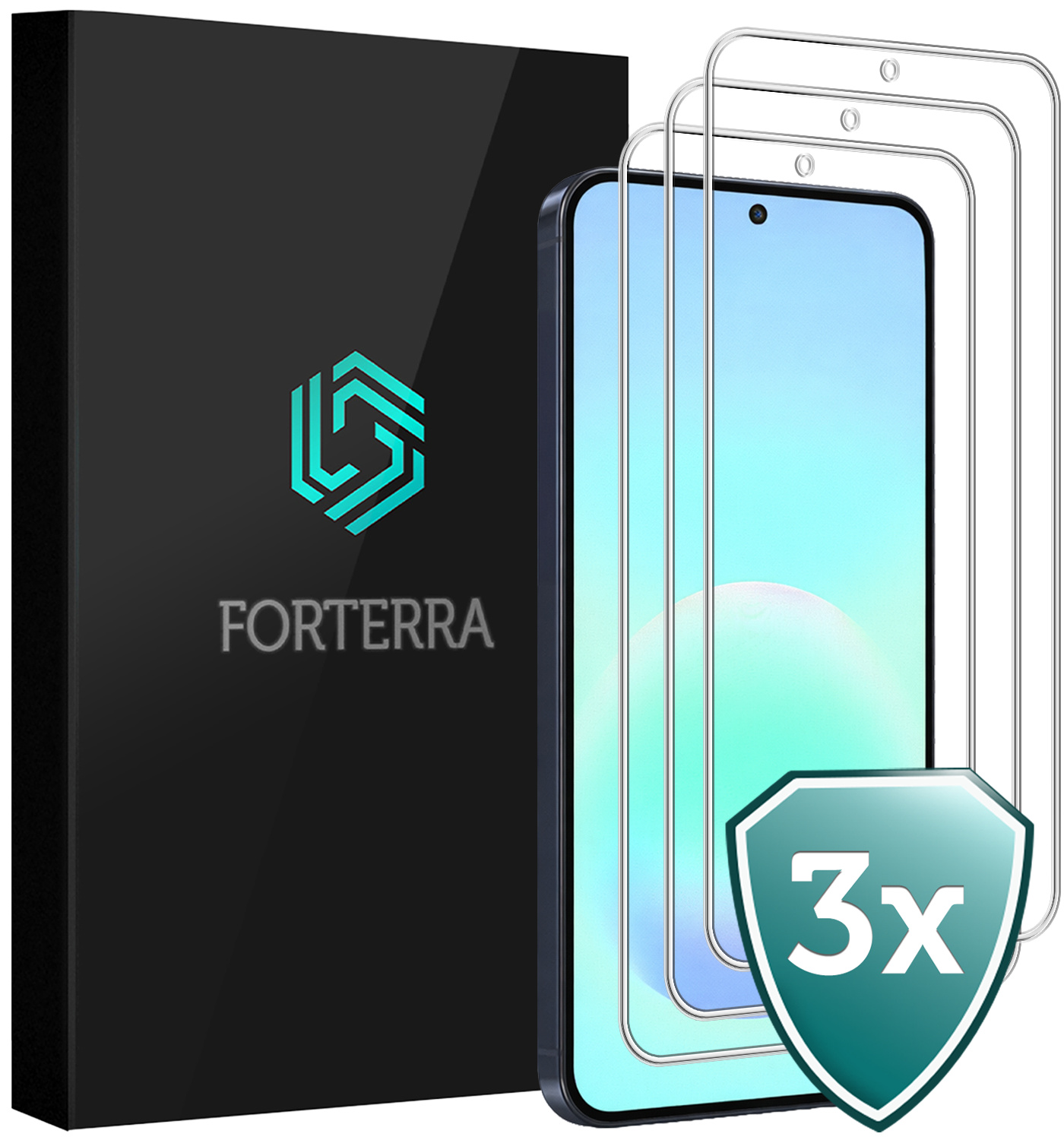 Forterra Forterra Samsung Galaxy A57 Screenprotector Glas - 3 PACK