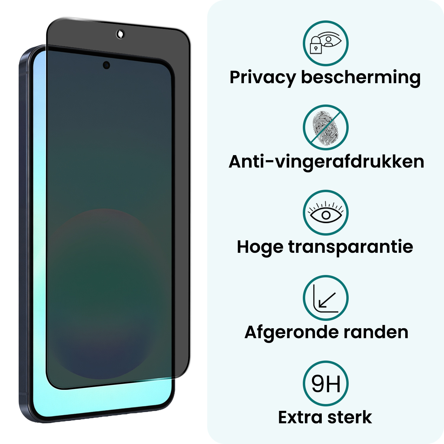 Forterra Forterra Samsung Galaxy A57 Screenprotector Glas Privacy - 2 PACK