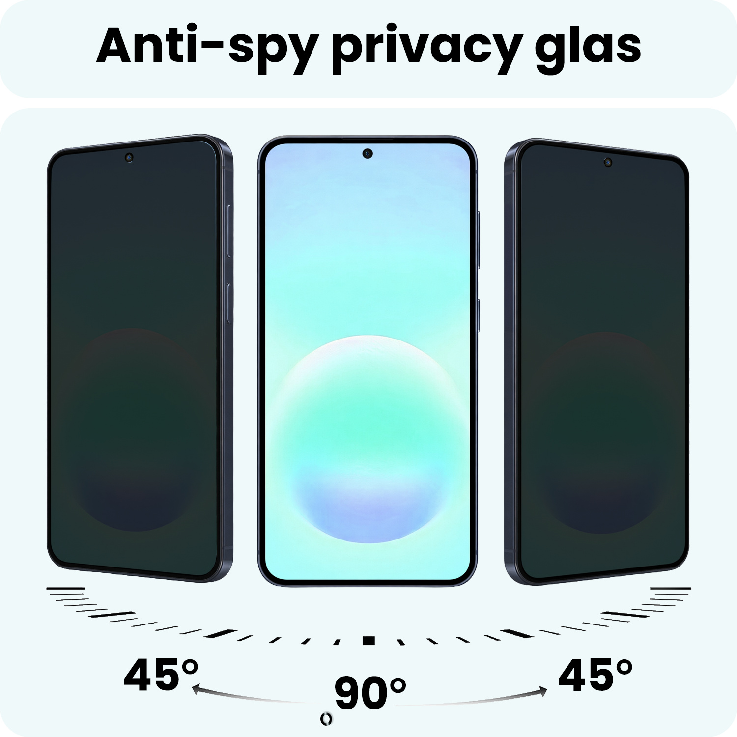 Forterra Forterra Samsung Galaxy A57 Screenprotector Glas Privacy - 3 PACK