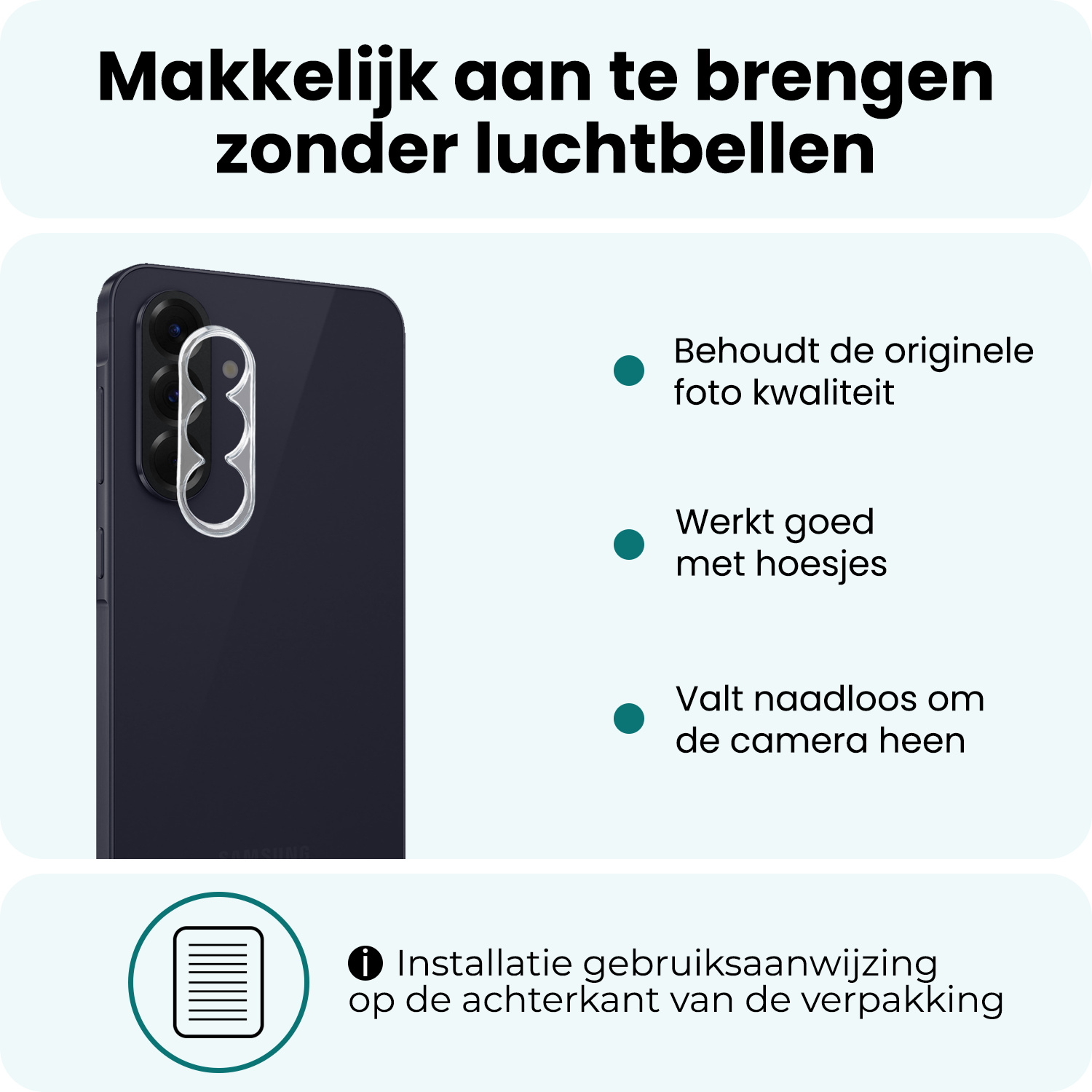 Forterra Forterra Samsung Galaxy A57 Camera Screenprotector - 3 PACK