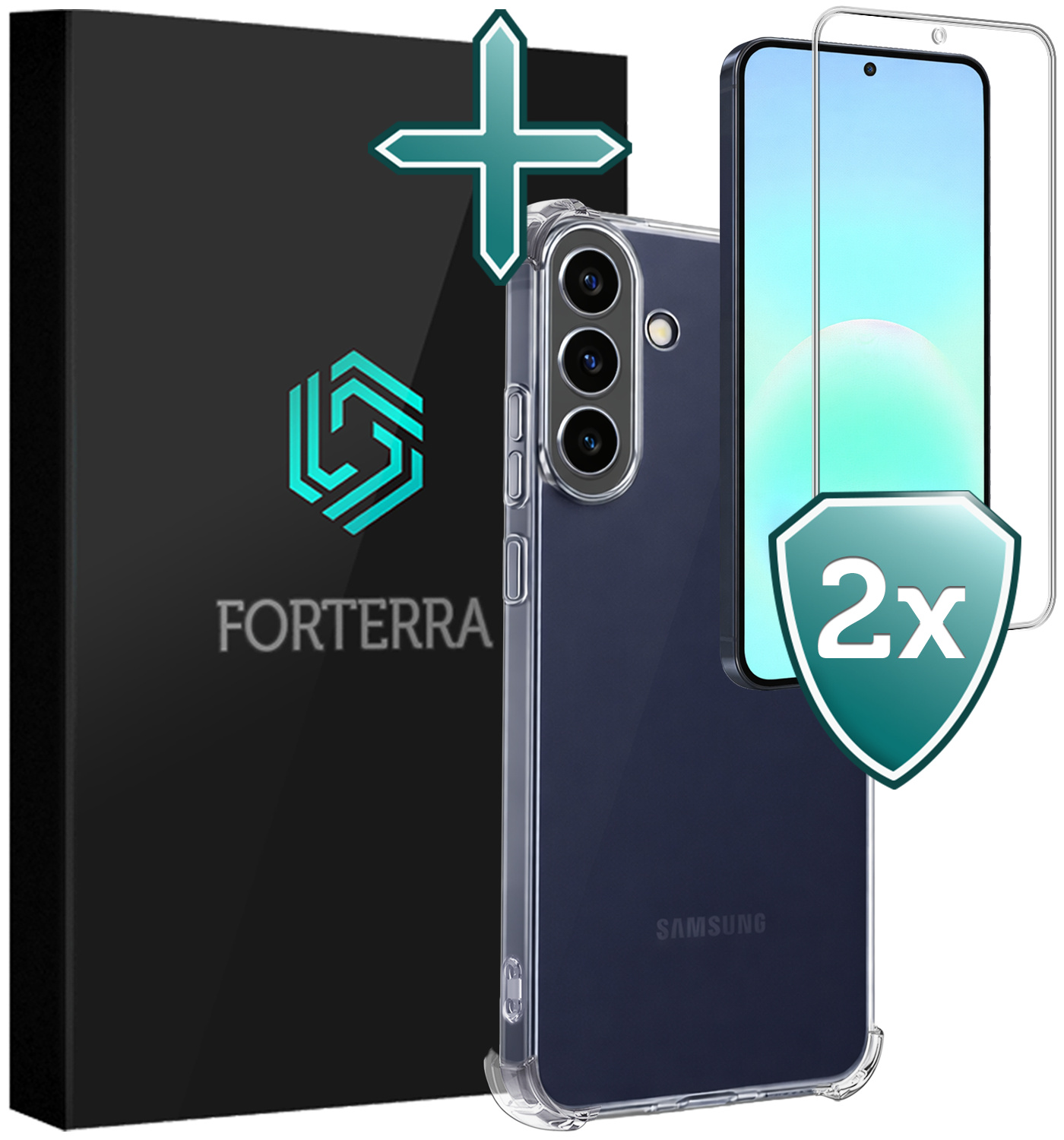 Forterra Forterra Samsung Galaxy A57 Hoesje Shockproof Met 2x Screenprotector
