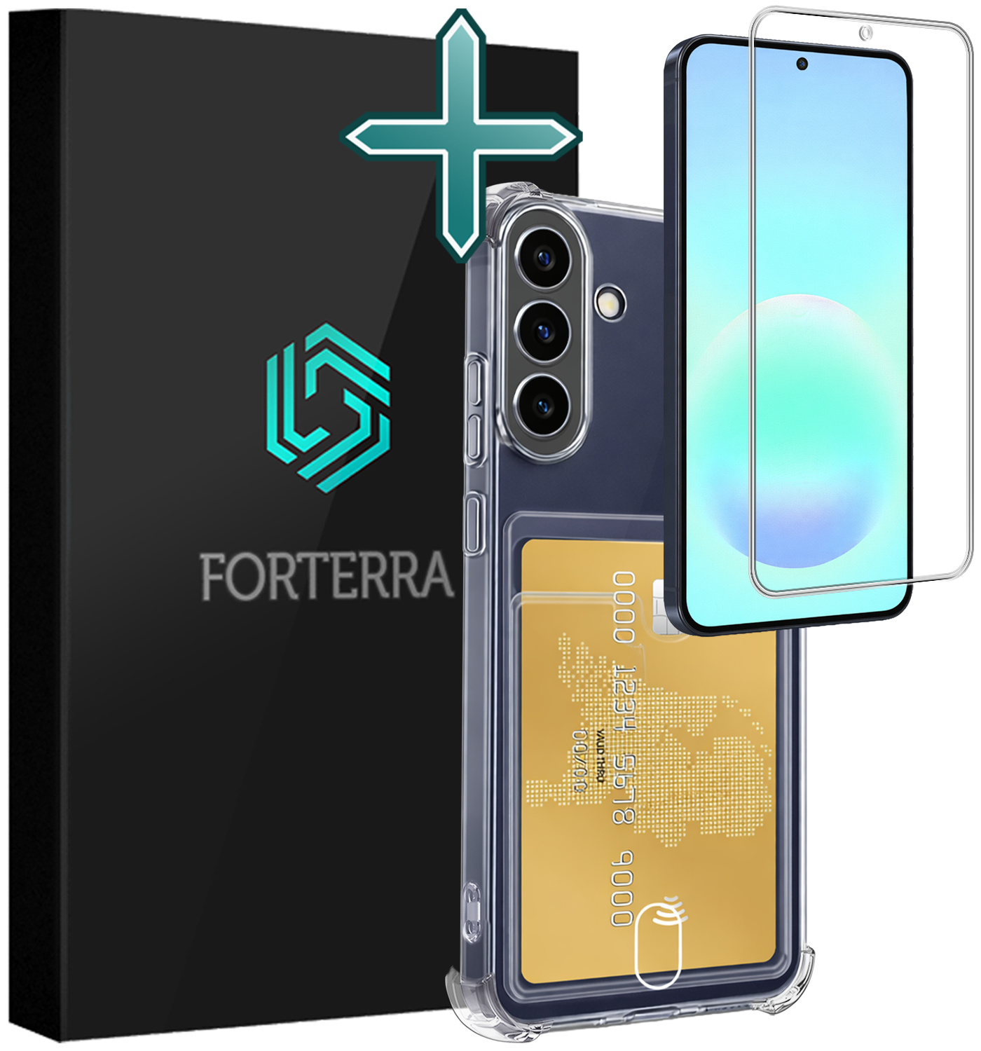Forterra Forterra Samsung Galaxy A57 Hoesje Pashouder Met Screenprotector