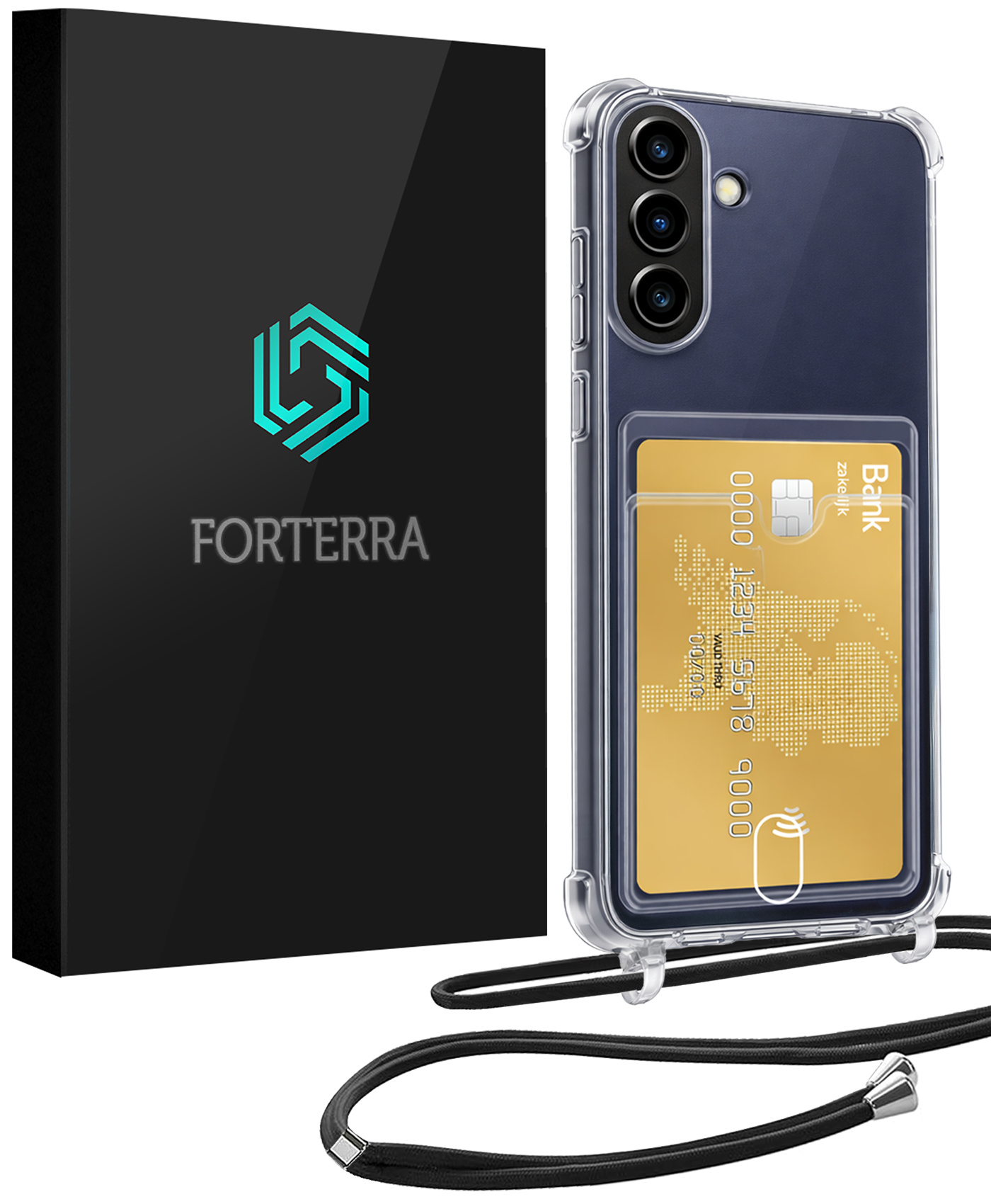 Forterra Forterra Samsung Galaxy A57 Hoesje Pashouder met Koord