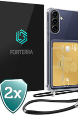 Forterra Forterra Samsung Galaxy A57 Hoesje Pashouder met Koord - 2 PACK