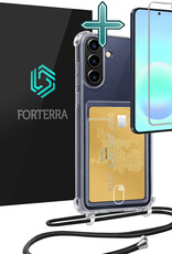 Forterra Forterra Samsung Galaxy A57 Hoesje Pashouder met Koord Met Screenprotector