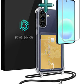 Forterra Forterra Samsung Galaxy A57 Hoesje Pashouder met Koord Met Screenprotector