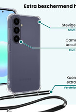 Forterra Forterra Samsung Galaxy A57 Hoesje Transparant Shockproof Met Zwart Koord