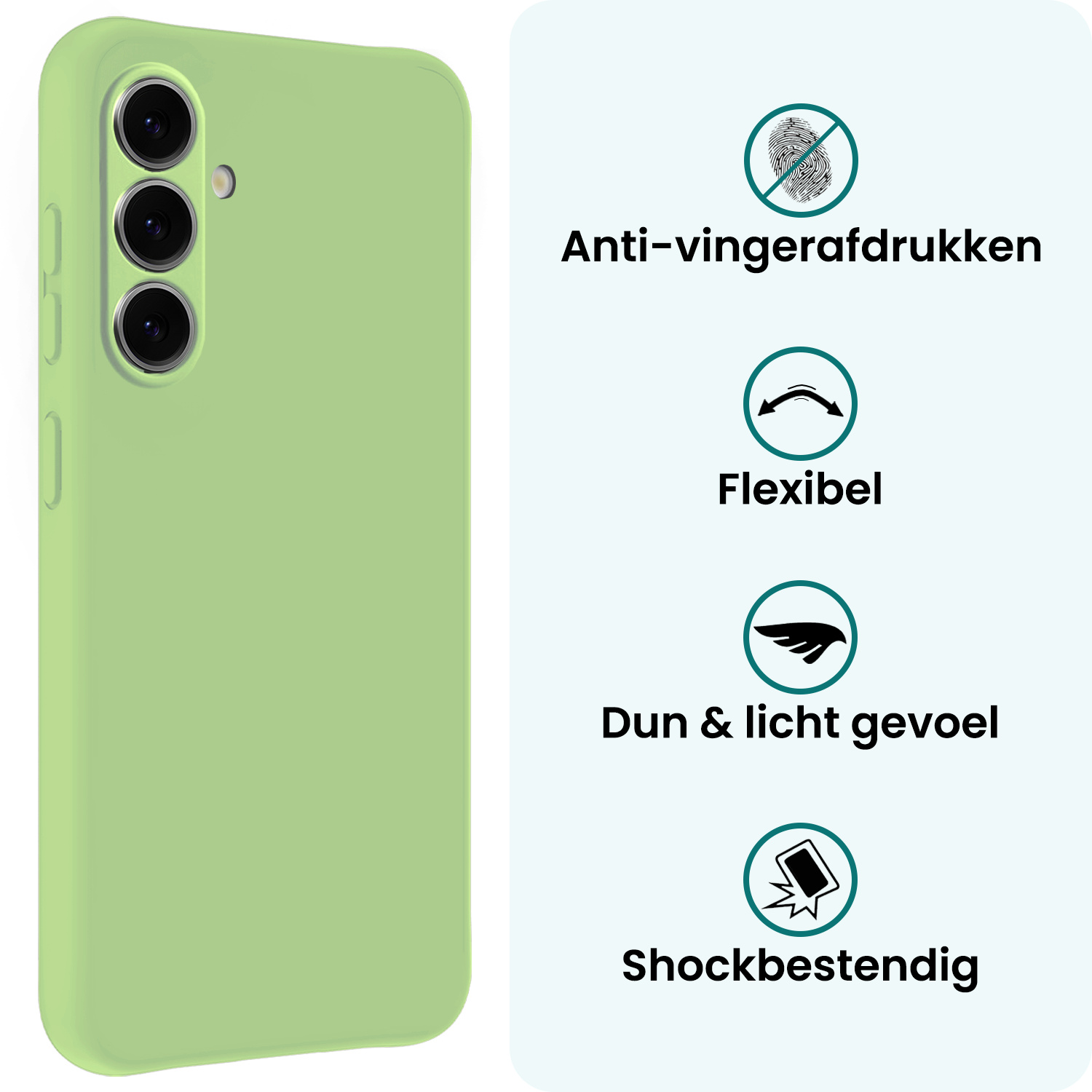 Forterra Forterra Samsung Galaxy A57 Hoesje Siliconen - Groen