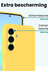 Forterra Forterra Samsung Galaxy A57 Hoesje Siliconen - Geel - 2 PACK