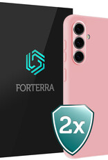 Forterra Forterra Samsung Galaxy A57 Hoesje Siliconen - Lichtroze - 2 PACK