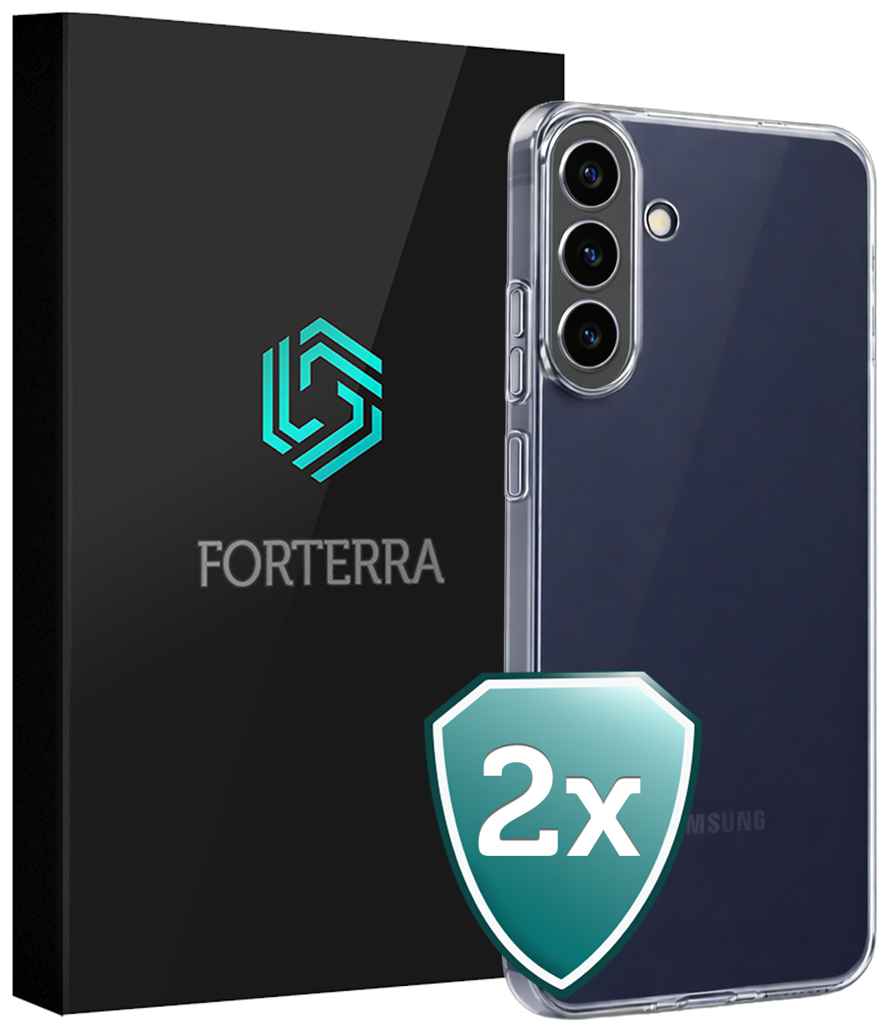 Forterra Forterra Samsung Galaxy A57 Hoesje Siliconen - Transparant - 2 PACK