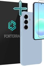 Forterra Forterra Samsung Galaxy A57 Hoesje Siliconen Met Screenprotector - Lichtblauw