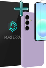 Forterra Forterra Samsung Galaxy A57 Hoesje Siliconen Met Screenprotector - Lila