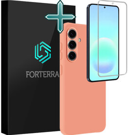 Forterra Forterra Samsung Galaxy A57 Hoesje Siliconen Met Screenprotector - Perzik