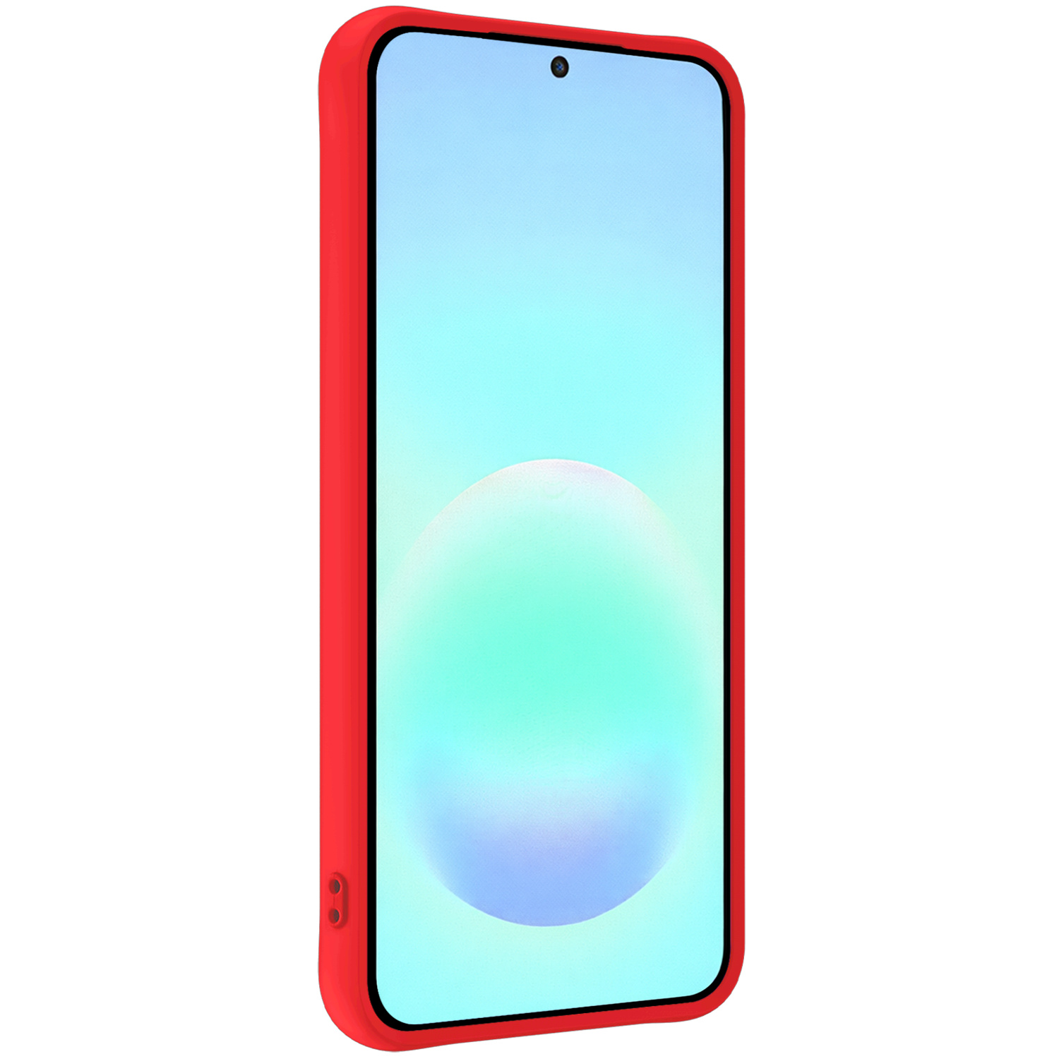 Forterra Forterra Samsung Galaxy A57 Hoesje Siliconen Met Screenprotector - Rood