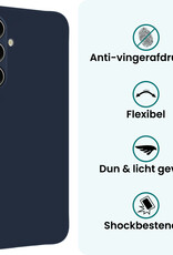 Forterra Forterra Samsung Galaxy A57 Hoesje Siliconen Met 2x Screenprotector - Donkerblauw