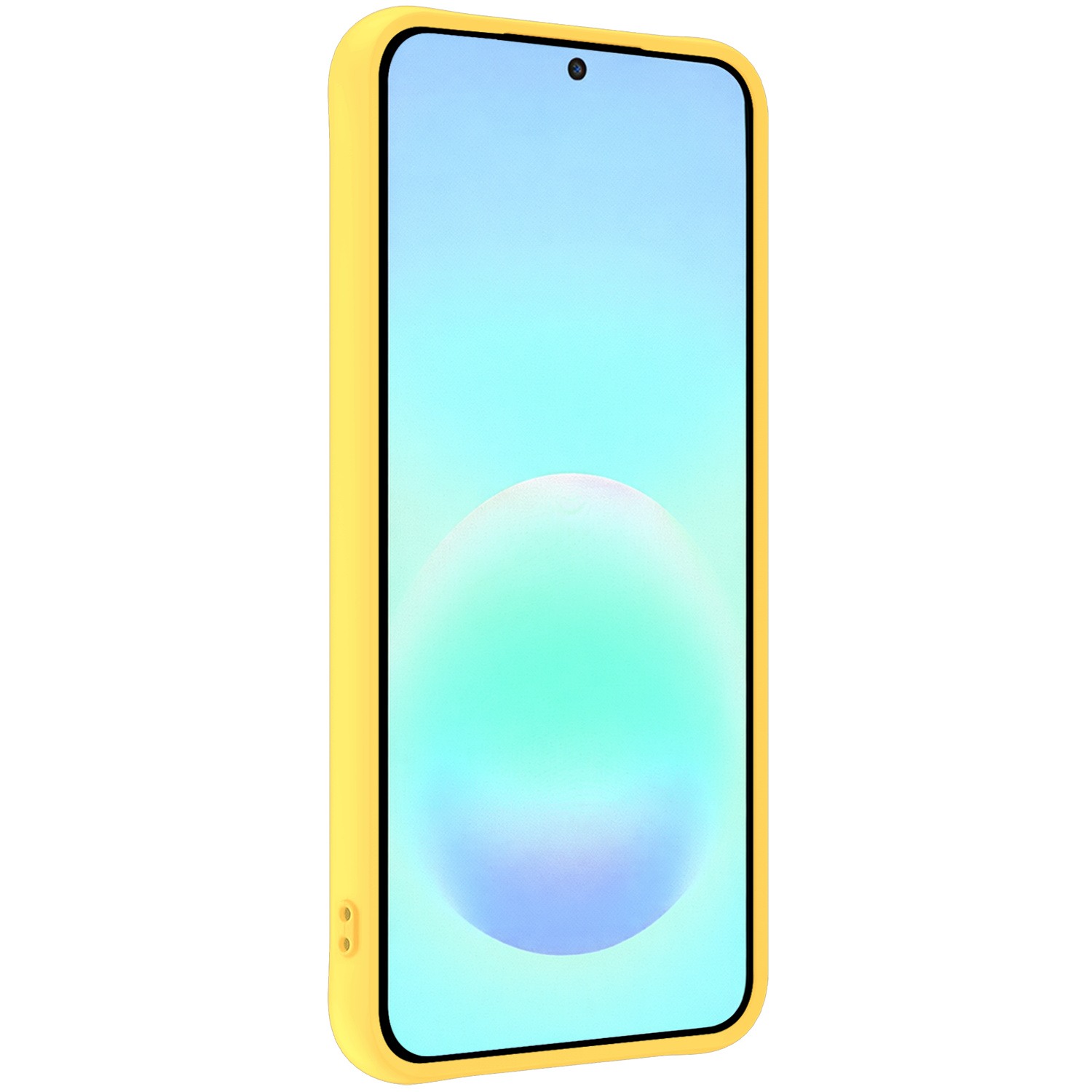 Forterra Forterra Samsung Galaxy A57 Hoesje Siliconen Met 2x Screenprotector - Geel