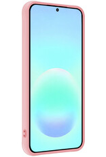 Forterra Forterra Samsung Galaxy A57 Hoesje Siliconen Met 2x Screenprotector - Lichtroze