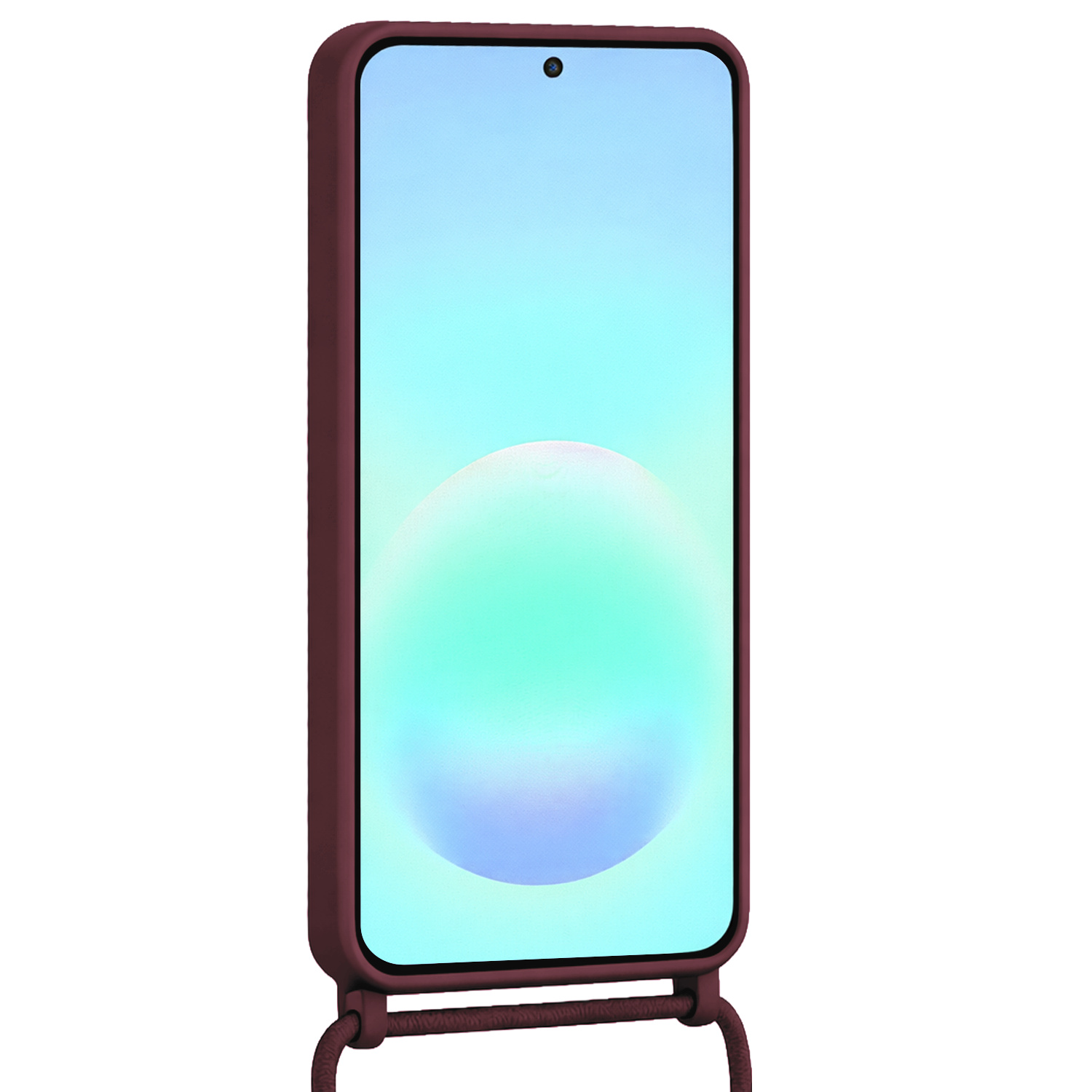 Forterra Forterra Samsung Galaxy A57 Hoesje Pashouder met Koord - Aubergine