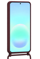 Forterra Forterra Samsung Galaxy A57 Hoesje Pashouder met Koord - Aubergine - 2 PACK