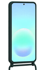 Forterra Forterra Samsung Galaxy A57 Hoesje Pashouder met Koord Met 2x Screenprotector - Donkergroen