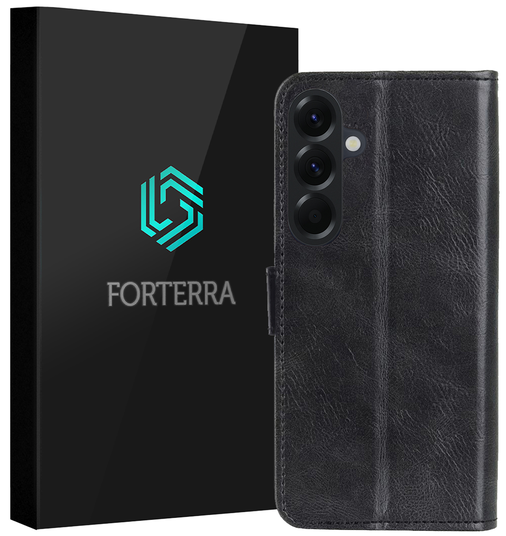 Forterra Forterra Samsung Galaxy A57 Hoesje Bookcase - Zwart